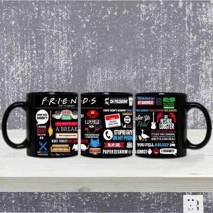 Friends Iconic Quotes Black