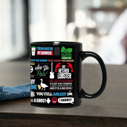 Friends Iconic Quotes Black