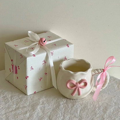 Cute Pink Relief Bow